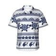 thumbnail image 2 of Picia Sea Underwater Turtles Gentle Cotton Regular Fit Short Sleeve Casual Hawaiian Shirt for Men-Large, 2 of 9