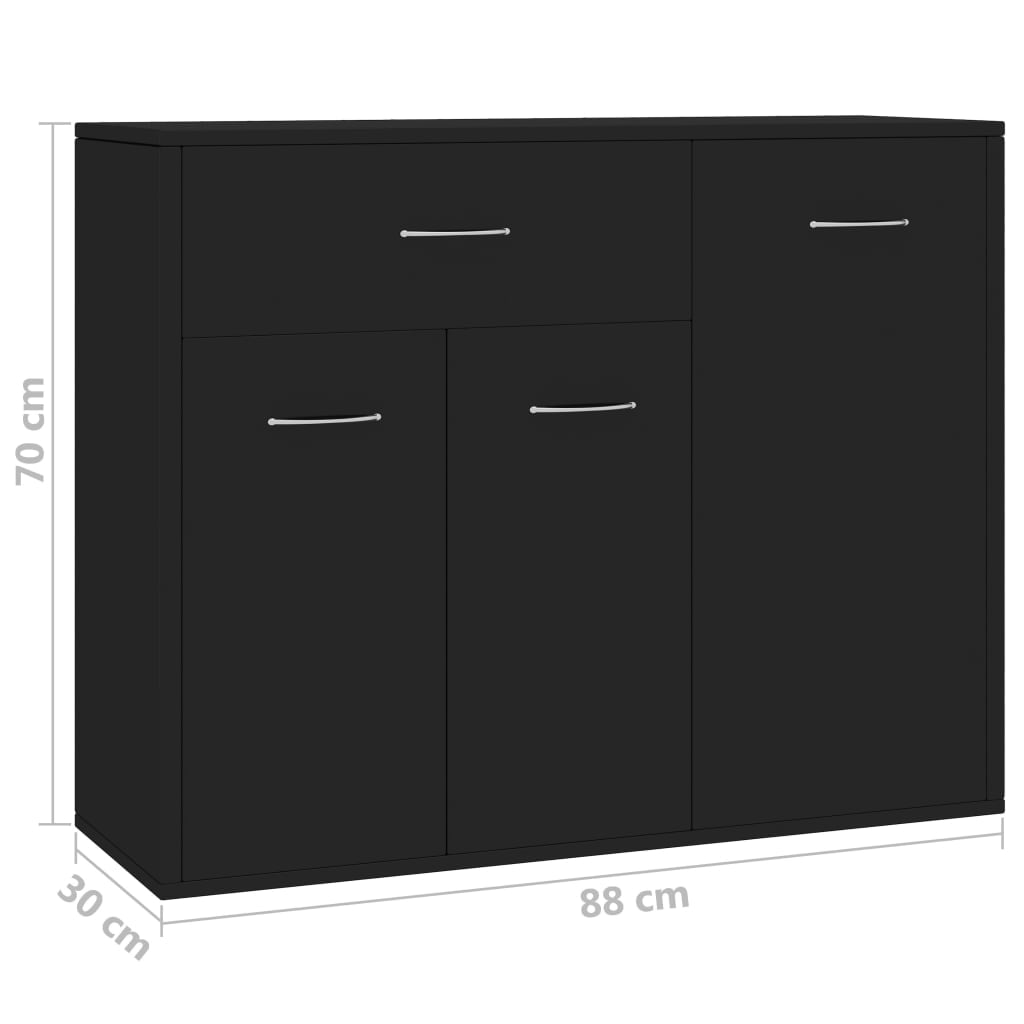 Kepooman Buffet Sideboard, Storage Cabinet for Kitchen, Home Tableware Organizer with Adjustable Shelf, Black Kepooman Buffet Sideboard, Storage Cabinet for Kitchen, Home Tableware Organizer with Adjustable Shelf, Black