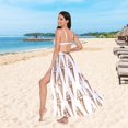 thumbnail image 6 of FORMRS Womens Beach Sarong Semi-Sheer Bikini Wrap Skirt Swimsuit Cover-ups, Brown Ice Cream Pattern, 6 of 7