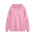 thumbnail image 6 of Tbopshirt Hoodies for Women Loose Casual Hoodie Long Sleeve Panel Splicing Pullover Sweatshirt for Daily Leisure & Street Style, 6 of 6