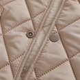 thumbnail image 5 of Women's Winter Quilted Jacket Snap Button Long Sleeve Diamond Puffer Coat Lightweight Open Front Cardigan, 5 of 7