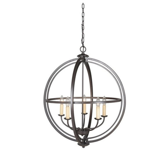 40135-ESP Craftmade Lighting Berkeley - Five Light Foyer - 25.5 inches wide by 30.13 inches high-Espresso Finish -Traditional Installation