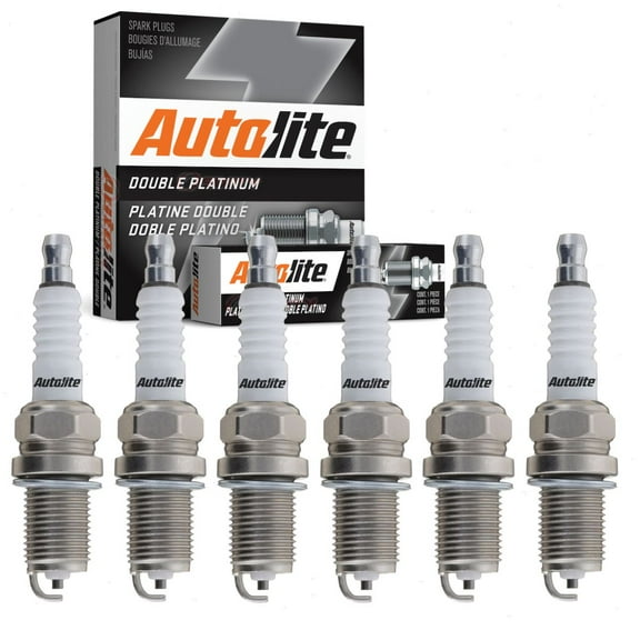 6 pc Autolite Double Platinum Spark Plugs compatible with Hyundai Sonata 2.5L 2.7L 3.3L V6 1999-2010
