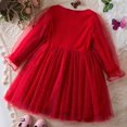 thumbnail image 4 of LUOGENLI Dresses Girls Christmas Dresses Size 10-12 Toddler Children Girls Long Sleeve Point Prints Dresses Dress Clothes Girls Christmas Dresses Size 6X-7 Fancy Dress Red 3-4 Years, 4 of 8