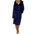 thumbnail image 1 of Women Bathrobe Dressing Gown Hooded Towling Bath Robe Nightwear, 1 of 4