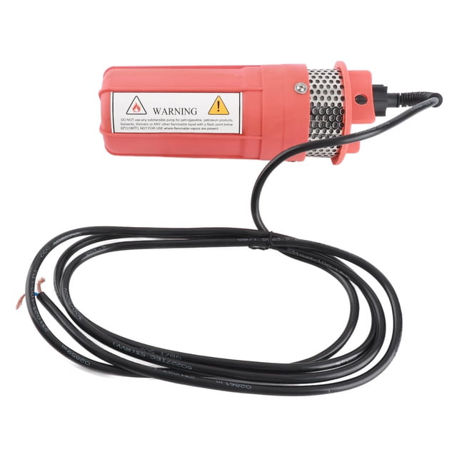 Submersible Pump, Deep Well Water Pump Safe Stable 230ft Lift Support Battery Powered Powerful for Irrigation Orange