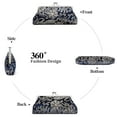 thumbnail image 4 of LOUEBICA Clutch Purse for Women Floral Embroidery Sequin Evening Bags Elegant Kiss Lock Wedding Party Cocktail, 4 of 8