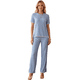 thumbnail image 1 of Conjunto 2 Piezas Casual Chic para Mujer, Blusa de Manga Corta y Pantalón Cómodo, Estilo Elegante y Sofisticado para Mujer, 1 of 5