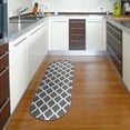 thumbnail image 4 of Ottomanson Non-Slip Hallway Runner Rug 20" x 59" Oval Perfect for High Traffic Areas, Gray Trellis, 4 of 8
