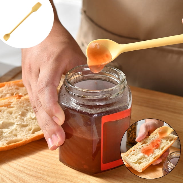 Silica Gel Double Headed Jams Scraper Kitchen Silica Gel Scraper Cheese Cheese Jams Spatula Household Double-headed Stirring Stick Spoon