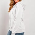 thumbnail image 5 of Stamzod Women's Dialysis Hoodies with Arm Zipper Thumb Holes Long Sleeve Zip Up Hoodie Casual Loose Iv Jacket Sweatshirt White M, 5 of 10