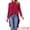 Wine Red, variant on DARING DIVA Women's High Low Long Sleeve Asymmetrical Hem Casual Blouse S Black