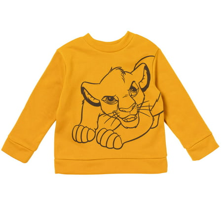 Disney Lion King Simba Toddler Boys Fleece Sweatshirt Yellow 4T ...