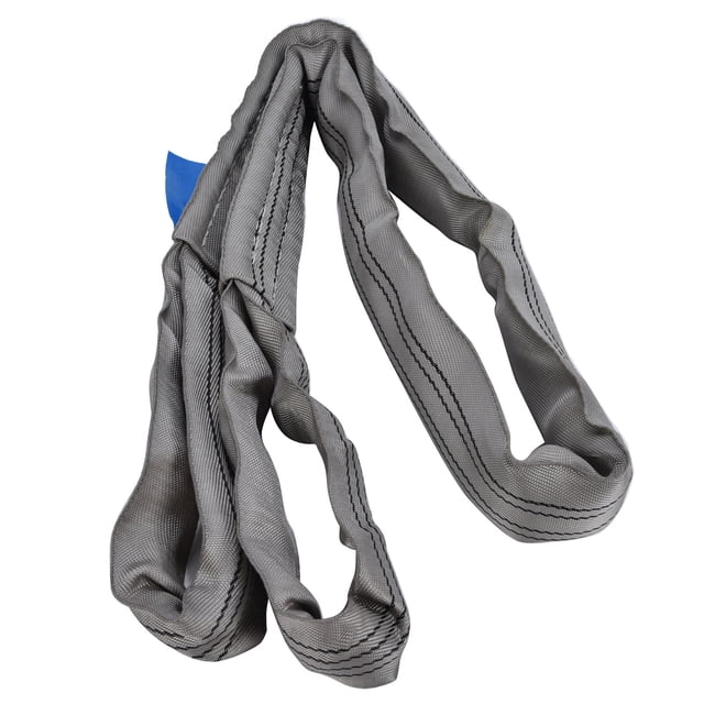Écharpe de Levage Ronde pour PES de Capacité 4T avec Boucles à Double Extrémité - Largeur 85mm, Longueur 4m - Sangle de Levage Flexible Robuste, Résistante à la Corrosion et aux Impacts pour Navires, Machinerie, Ports, Construction &