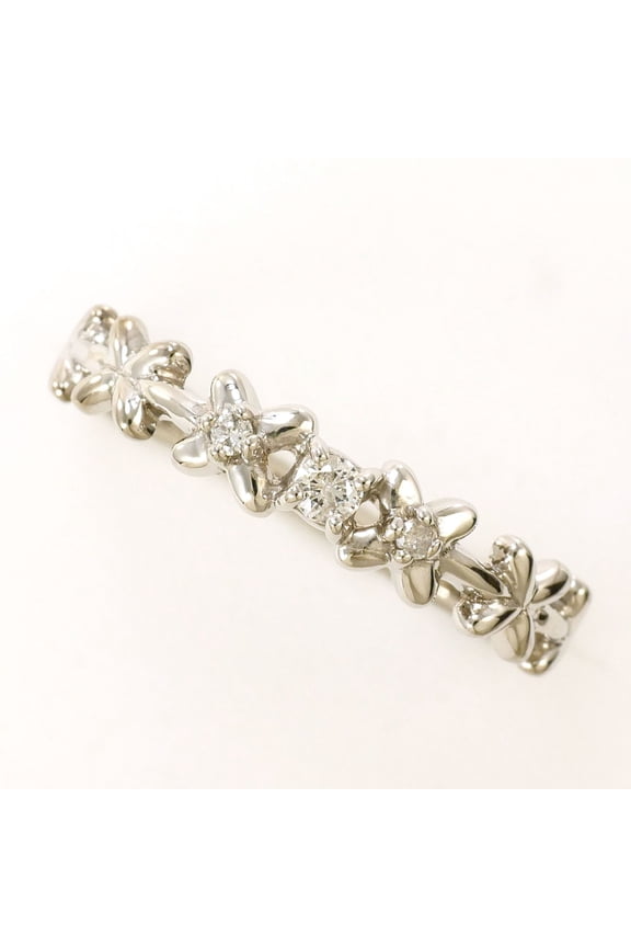 Pre-Owned K14 14K WG White Gold Ring with Diamond (no carat marking), Total Weight 0.9g, Like...
