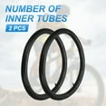 thumbnail image 3 of 2 piezas de tubos interiores de 22" ancho que se adaptan a 1.75/1.95 tubo de bicicleta de goma con válvula estándar de 32 mm para bicicleta de montaña MTB, 3 of 7
