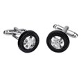 thumbnail image 3 of Cuff Links, diseño de neumático negro para hombre, color cobre, 3 of 3
