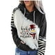 thumbnail image 1 of Moda mujer cuello redondo manga larga otoño camiseta Navidad impresión blusa con capucha Tops Fridja fksj4444, 1 of 6