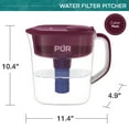 PUR PLUS 11Cup Water Pitcher Filtration System, W 11.4" x H 10.4" x L
