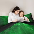 thumbnail image 4 of Feelyou Gothic Skull Queen Comforter Set, Horror Halloween Comforter Sets Queen, Dark Green, Black Reversible, 3pcs, 1 Comforter and 2 Pillowcases, 4 of 7