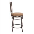 thumbnail image 3 of Linon Tabouret de Comptoir Pivotant en Métal Swag 24" Marron, 3 of 12