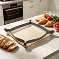 thumbnail image 4 of Silicone Baking Mat Convertible Oven Liner with Snap Corner Non‑Stick Reusable Baking Tray for Cookies Macarons Bread Pizza Home Baking Grey 11.81x15.75x0.02Inch, 4 of 6