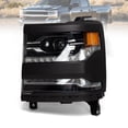 thumbnail image 2 of Headlamp For 2016-2018 Chevy Silverado 1500 Black FULL LED DRL Headlight Driver, 2 of 11