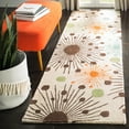 thumbnail image 3 of SAFAVIEH Soho Danielle Fire Works Wool Area Rug, Ivory/Multi, 8' x 8' Square, 3 of 10