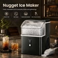 thumbnail image 3 of LHRIVER Nugget Ice Maker Countertop, 35lbs/24H with Self-Cleaning Function, Portable Sonic Ice Machine for Home/Office Stainless Steel Black, 3 of 8