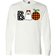 thumbnail image 3 of Inktastic Boo Halloween Ghost and Plaid Pumpkin Long Sleeve T-Shirt, 3 of 5
