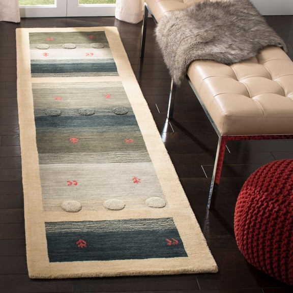 Safavieh Himalaya Roswell Striped Wool Runner Rug, Cream/Blue, 2'3" x 8'