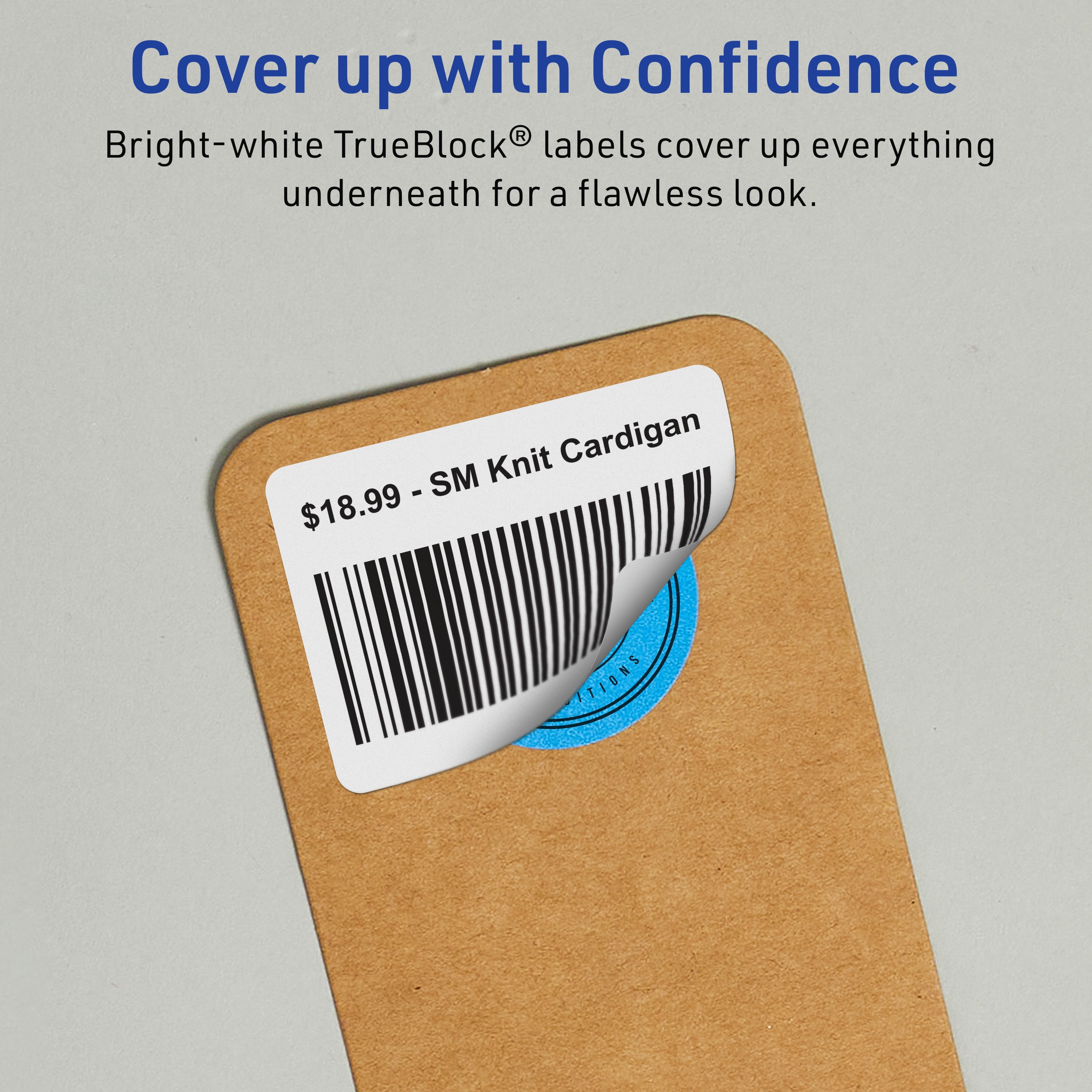 Avery TrueBlock Rectangle Labels, 1.25" x 1.75", 800ct