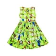 thumbnail image 3 of Girls Illusion Checked Organza Dress Owl Squirrel Print Cute Party 4, 3 of 4