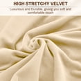 thumbnail image 3 of Lapalife 6-Pieces Recliner Sofa Covers Velvet Stretch Reclining Couch Covers for 3 Cushion Recliner Sofa Slipcovers, Beige, 3 of 9