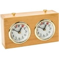 thumbnail image 1 of Professional Analog Wood Chess Clock Timer - Wind-Up Mechanism - No Battery Needed, 1 of 6