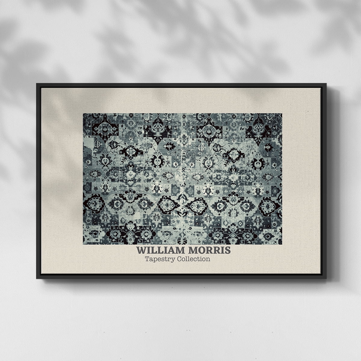 Vintage Abstract Print-XXXIV Framed in Black Wood Gallery Wrapped Canvas 17 in. x 25 in.