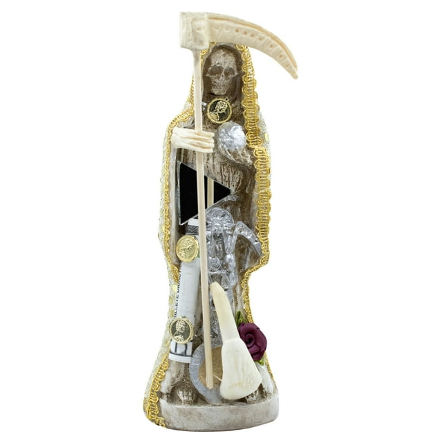 Santa Muerte Hueso Vestida 24cm Protección, Paz Y Abundancia