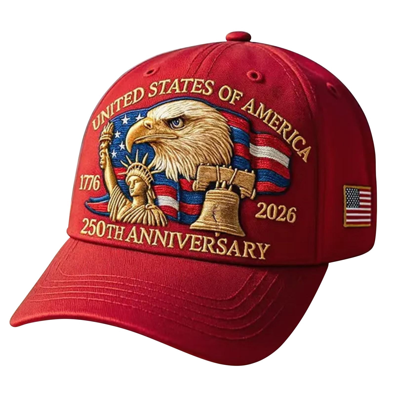 USA 250 Anniversary Patriotic Baseball Cap Adjustable Cotton Blend America main image 4