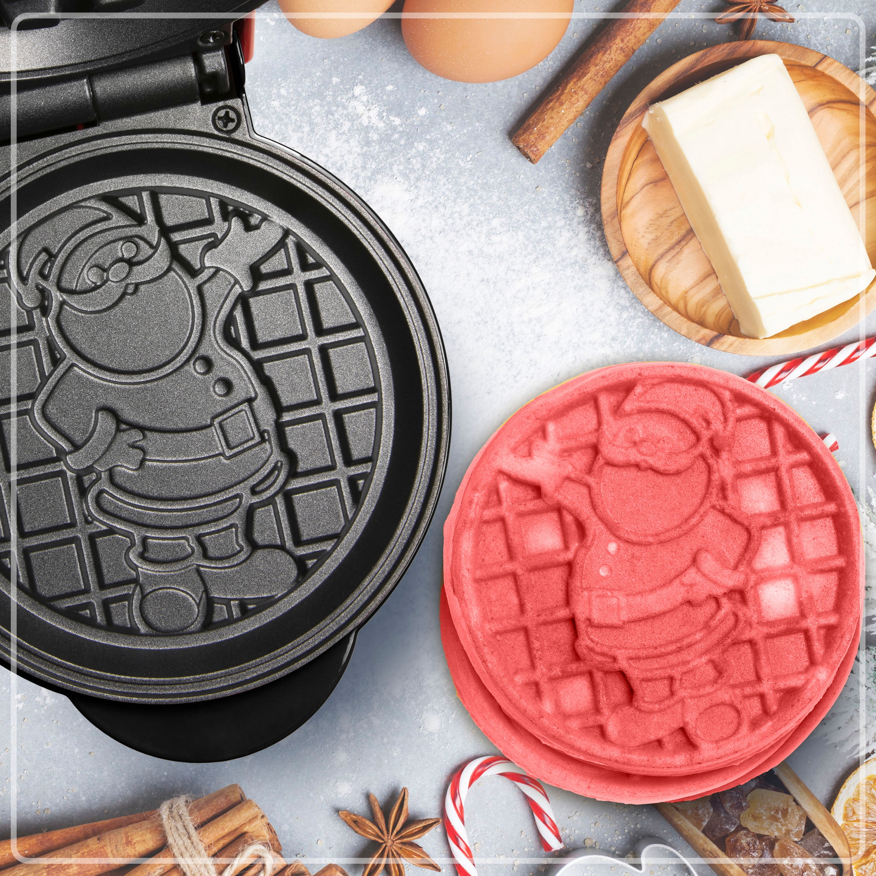 Nostalgia MyMini Santa Claus Holiday Waffle Maker