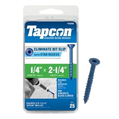

Tapcon Tapcon - 28280 - 2-1/4 in. L Star Flat Head Concrete Screws - 25/Pack