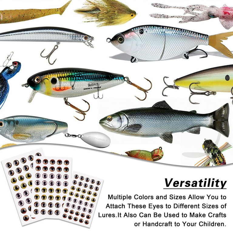 Fishing Eyes for Lures，3D/4D Fly Eyes Lifelike Artificial