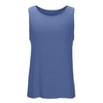thumbnail image 4 of Men’s Muscle Tank Top with Pocket Athletic Sleeveless Shirt Breathable Faux Denim for Gym and Casual Wear Size 4XL Dark Blue, 4 of 7