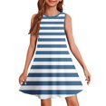 thumbnail image 3 of Girls' Summer Dress Kids 2025 Sleeveless Tie-Dye A-Line Dress Soft Summer Casual Swing Dress for Kids ,Sie:140, 3 of 7