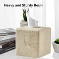 thumbnail image 4 of Natural Travertine Textures Tissue Box Cover Square for Home Decor,Resin Heavy Tissue Box Holder for Bathroom Countertop,Tabletop,Bedside Table,Office (Handmade of Resin), 4 of 9
