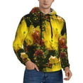 thumbnail image 2 of Wukai Cactus Flowers Print Men Hoodies Fleece Sweatshirts Long Sleeve Sweaters Pullover Fall Outfits Winter Clothes-Medium, 2 of 7