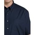 thumbnail image 2 of Big and Tall Essentials by DXL Men's Poplin Short-Sleeve Sport Shirt, Navy, 5XL, 2 of 5