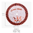 thumbnail image 3 of Christmas 1.2m Old Man In The Forest Plaid Tree Dress Ornament Christmas Tree Bottom Decorative Carpet Cloth, 3 of 6