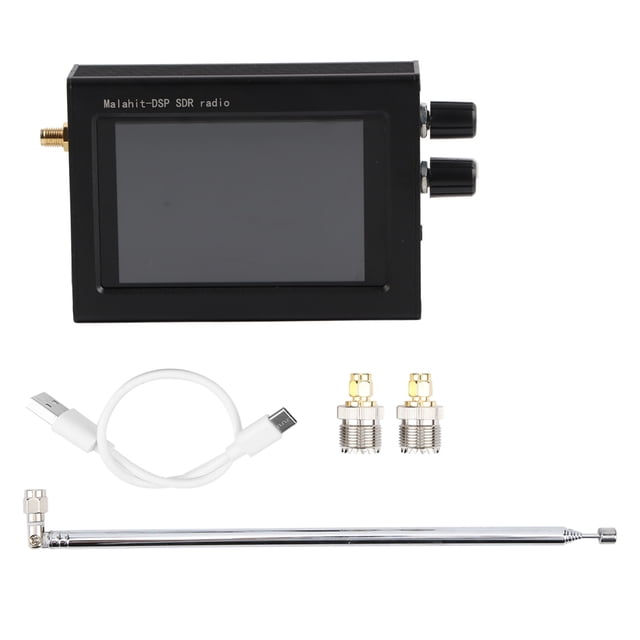 Receptor SDR Analizador de señal de onda larga/corta/media con antena Pantalla táctil de 3,5 pulgadas