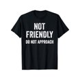 thumbnail image 1 of Divertida camiseta gráfica "No amigable, no acercarse" - 100% algodón, transpirable y lavable a máquina, camiseta casual unisex para hombres y mujeres, regalo perfecto para Navidad, Año Nuevo o cualqu, 1 of 7