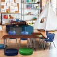 thumbnail image 2 of Regency Kee 48 x 30 in. Adjustable Classroom Table- Cherry & 2 Andy 12 in. Stack Chairs- Blue & Grey Base, 2 of 7